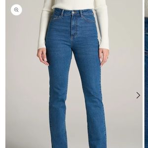 NWOT American Tall Brittany High Rose Bootcut Jeans size 33x35